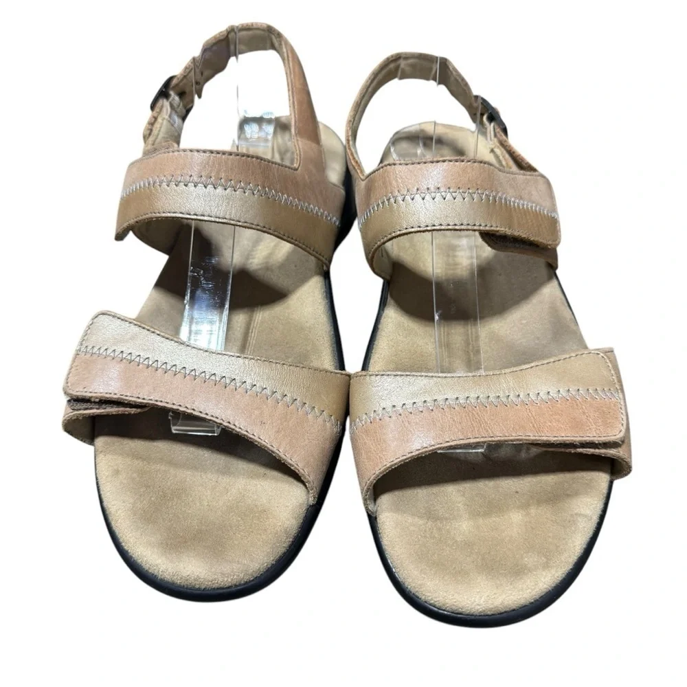 SAS Leather Nudu Heel Strap Sandals Tan / Dawn Size 8.5W Adjustable Comfort Walk